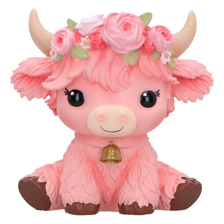 Primrose Pink Flower Cow 10.8cm B7445A26