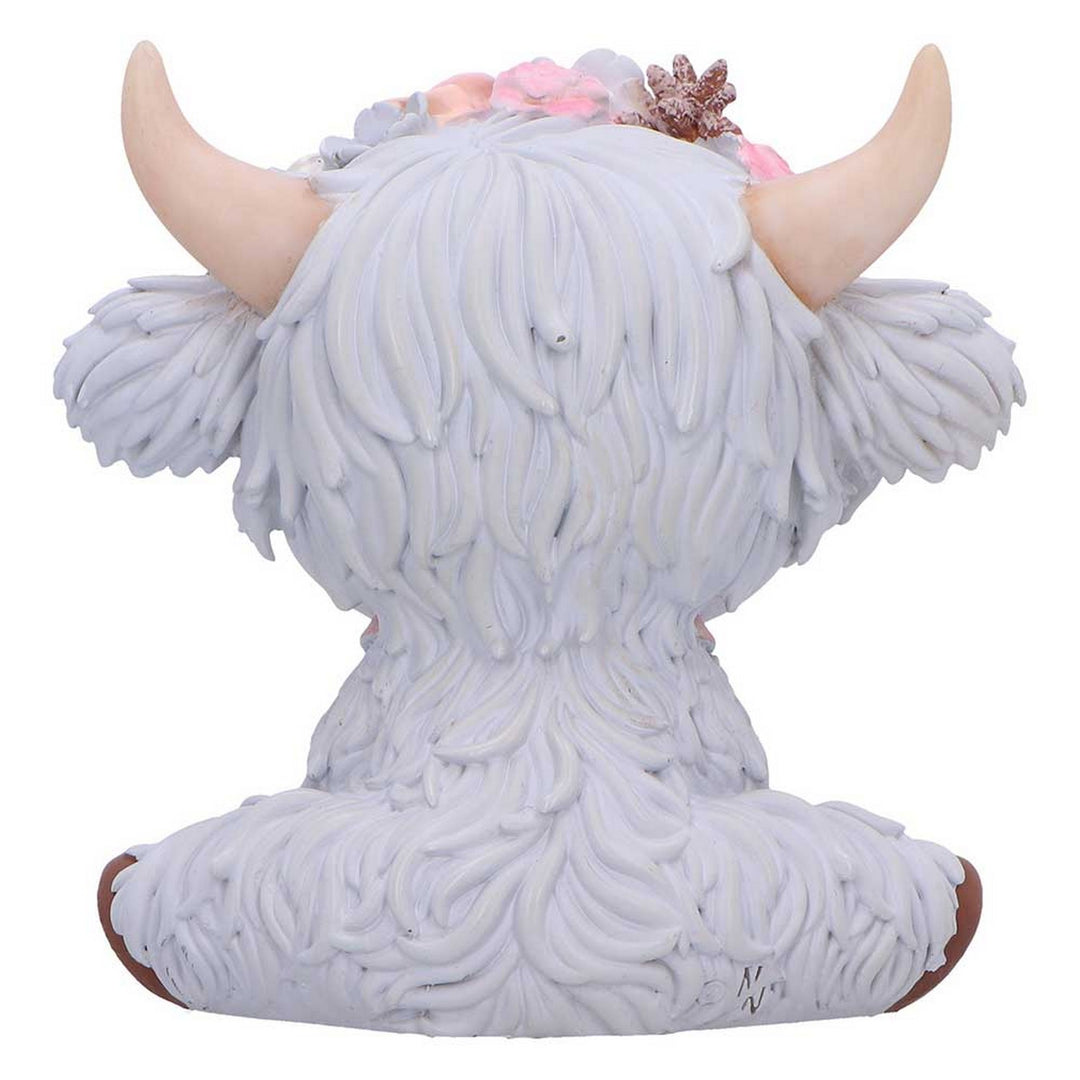 Magnolia Grey Flower Cow 10.8cm B7446A26