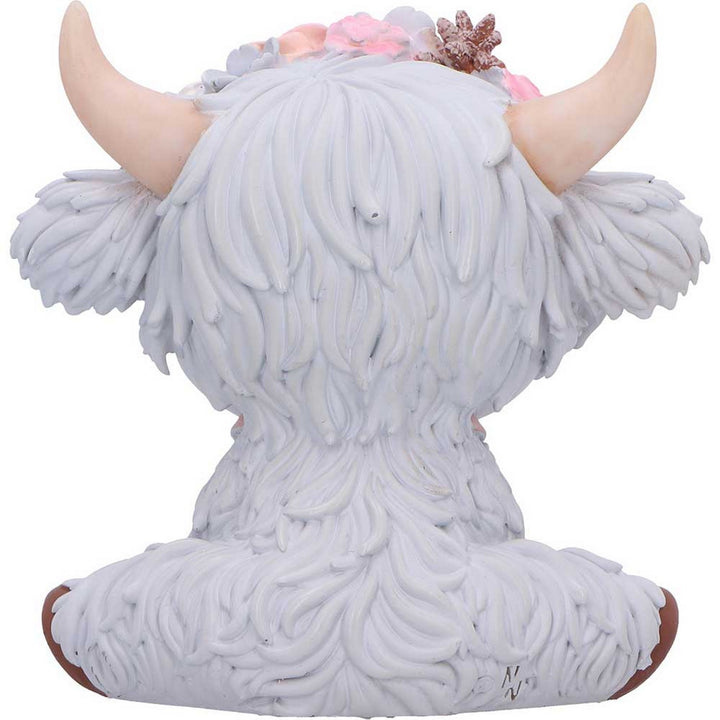 Magnolia Grey Flower Cow 10.8cm B7446A26