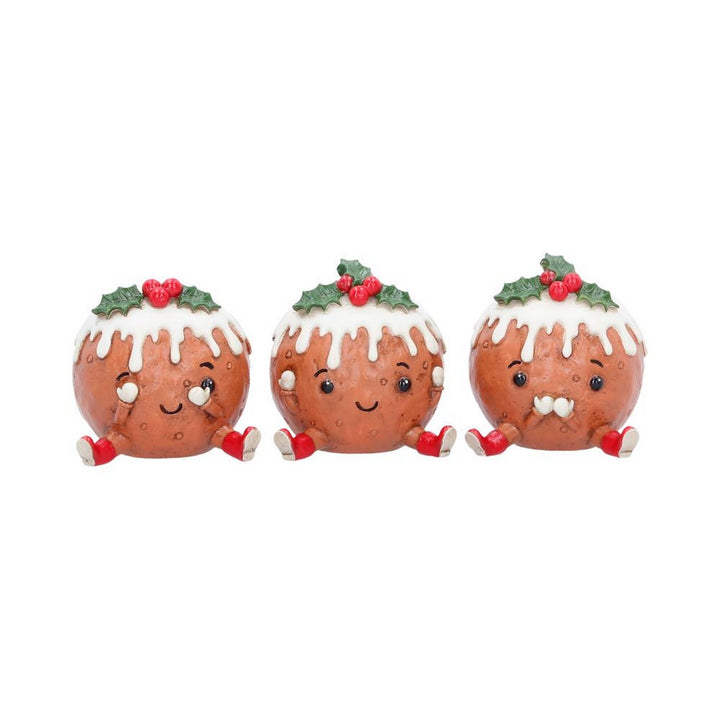 Three Wise Christmas Puddings 6cm B7517B26