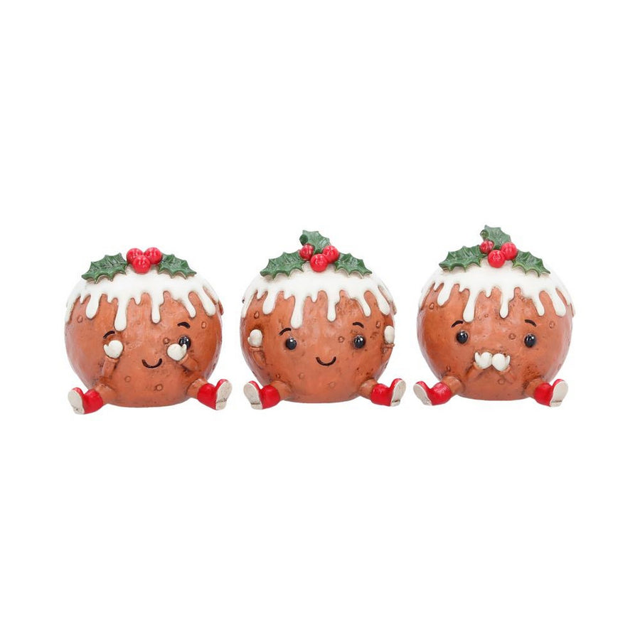 Three Wise Christmas Puddings 6cm B7517B26