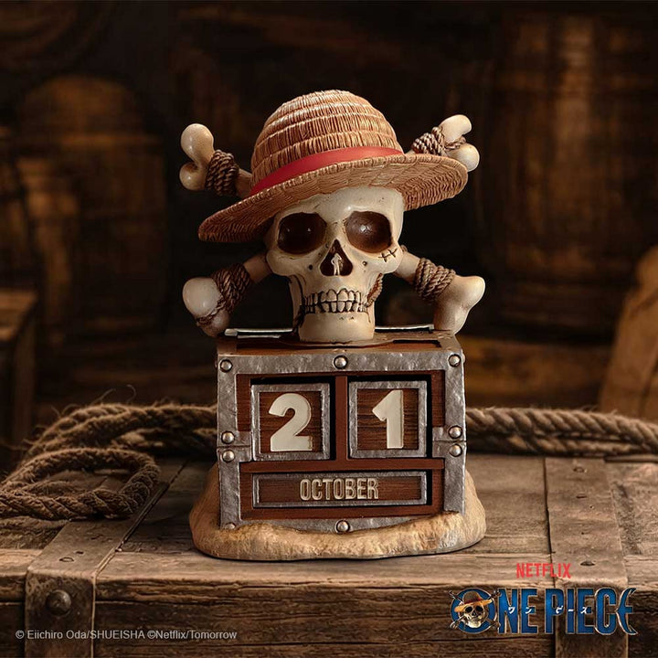 One Piece Luffy Jolly Roger Perpetual Calendar 15.8cm B7527B26