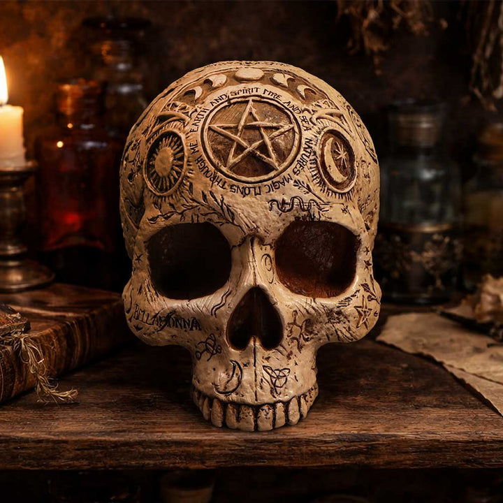 Apothecary Skull Figurine 14cm B7537B26