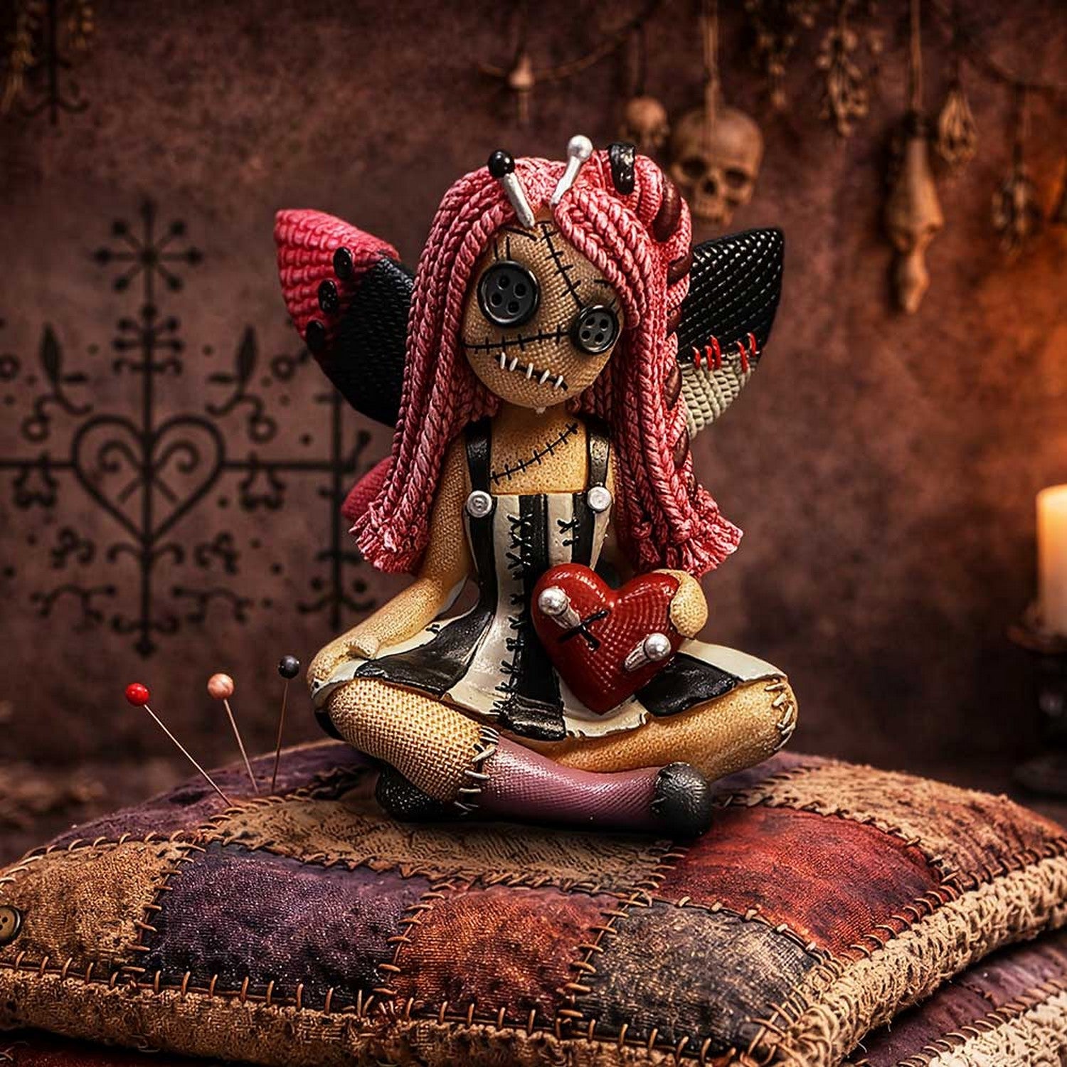 The Stitchlings Pinny Thimble Voodoo Figurine 9.7cm B7643B26