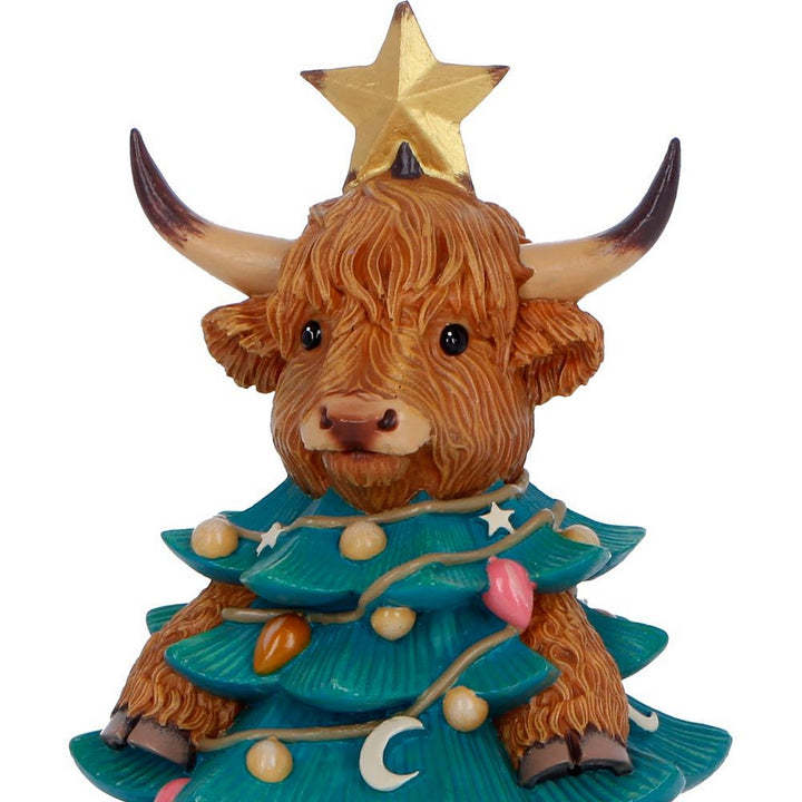 Winter Highland Cow Christmas Tree 13.5cm B7651B26