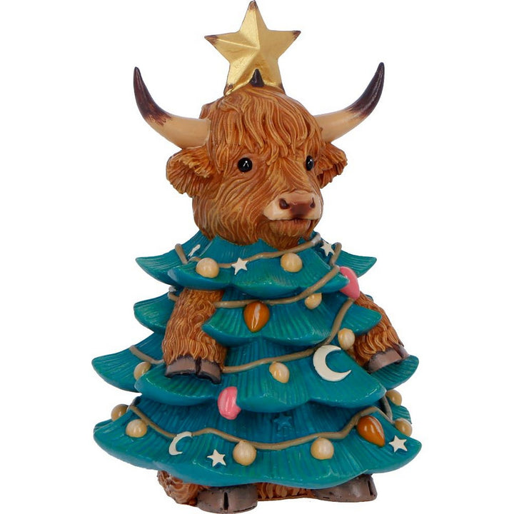 Winter Highland Cow Christmas Tree 13.5cm B7651B26