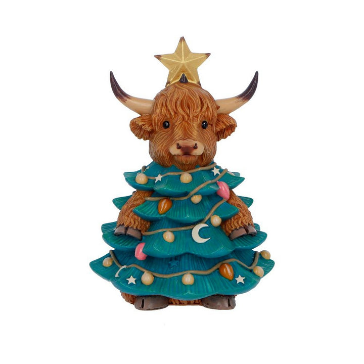 Winter Highland Cow Christmas Tree 13.5cm B7651B26