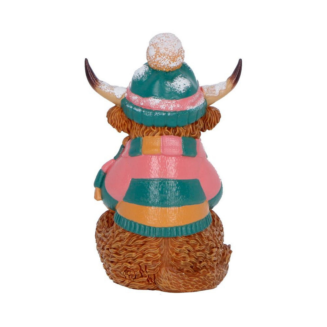 Winter Highland Cow Hot Cocoa Figurine 12.3cm B7652B26