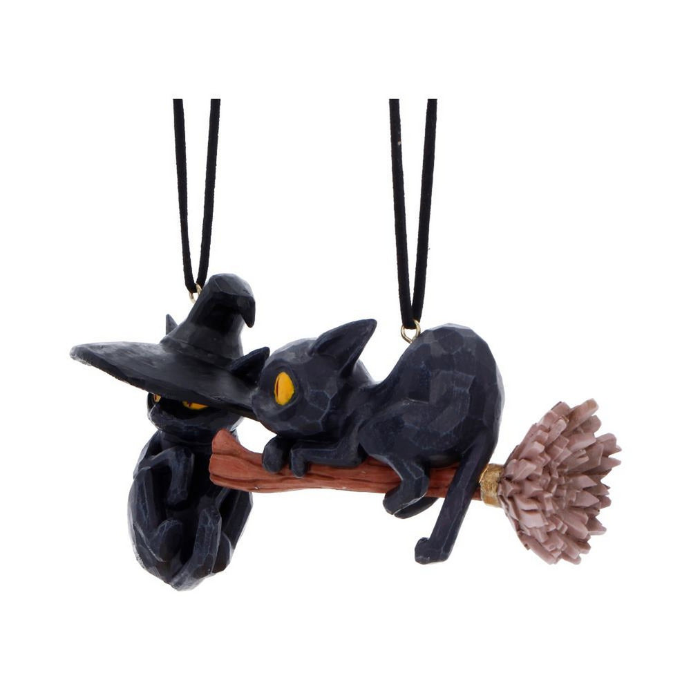 Curse and Claw Halloween Cats Hanging Ornaments (Set of 2) 7cm B7654B26