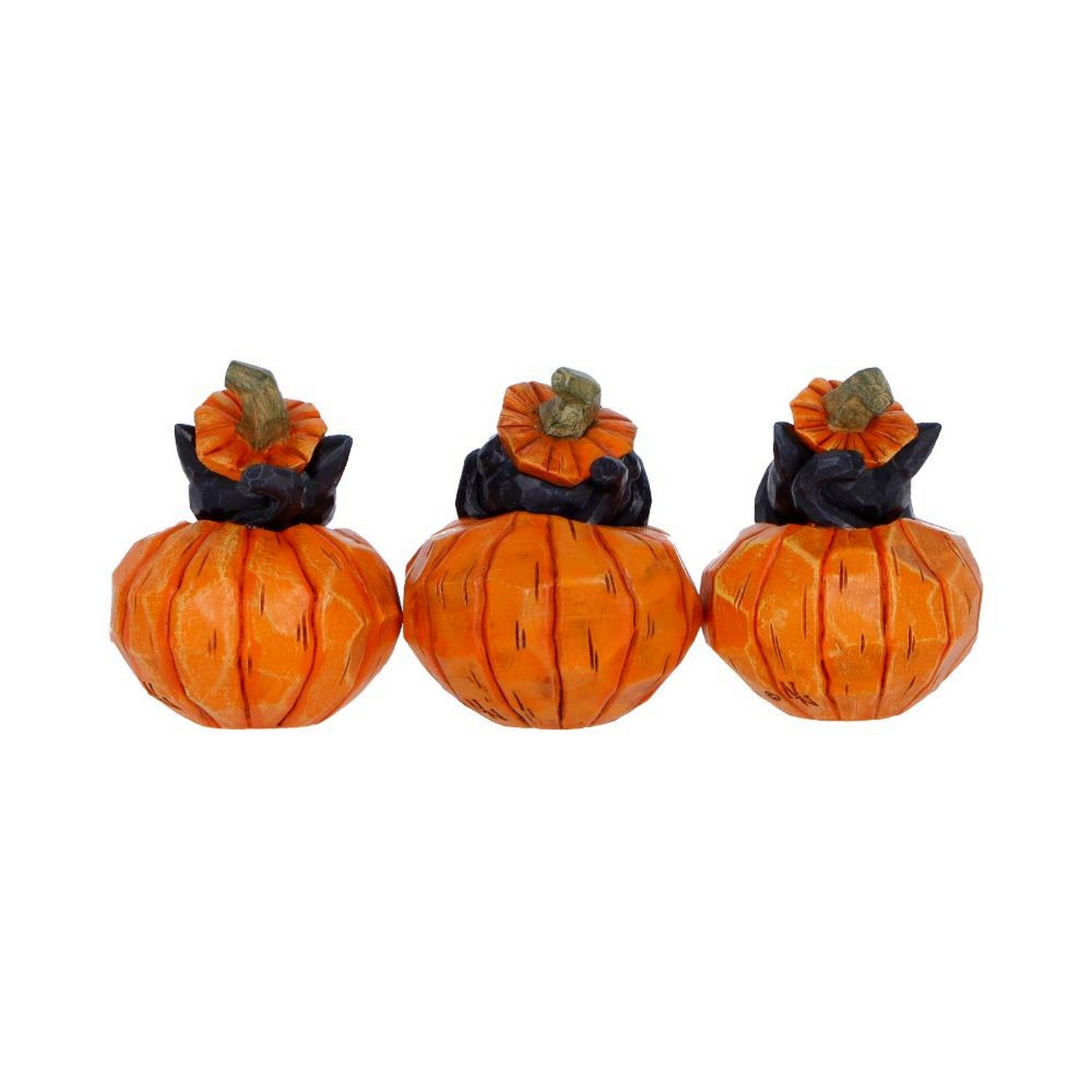 Three Wise Halloween Pumpkin Patch Cats 7.7cm B7663B26