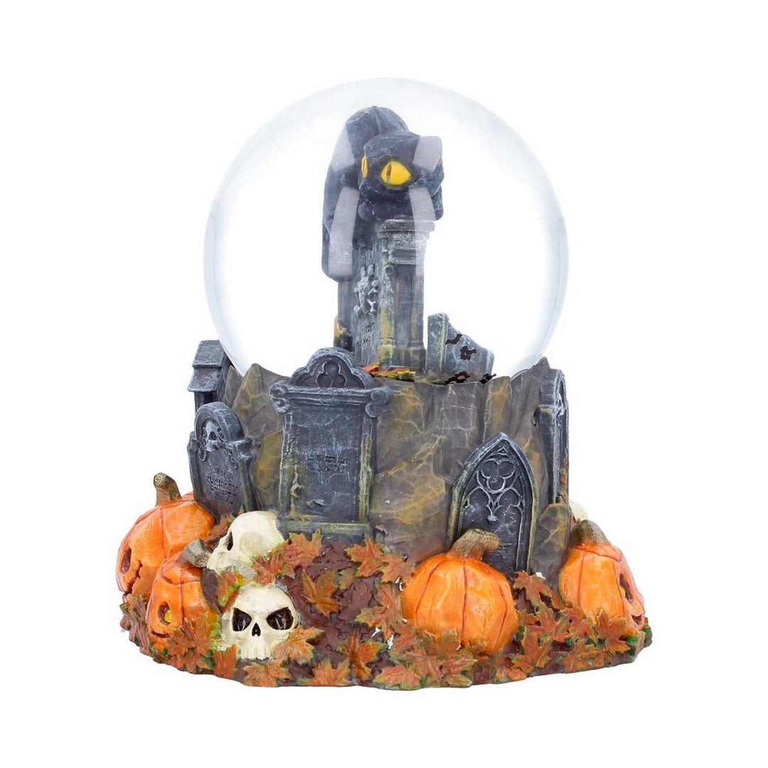 Pumpkin Patch Halloween Cat Snow Globe 15.4cm B7673B26