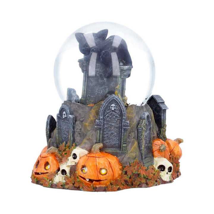 Pumpkin Patch Halloween Cat Snow Globe 15.4cm B7673B26