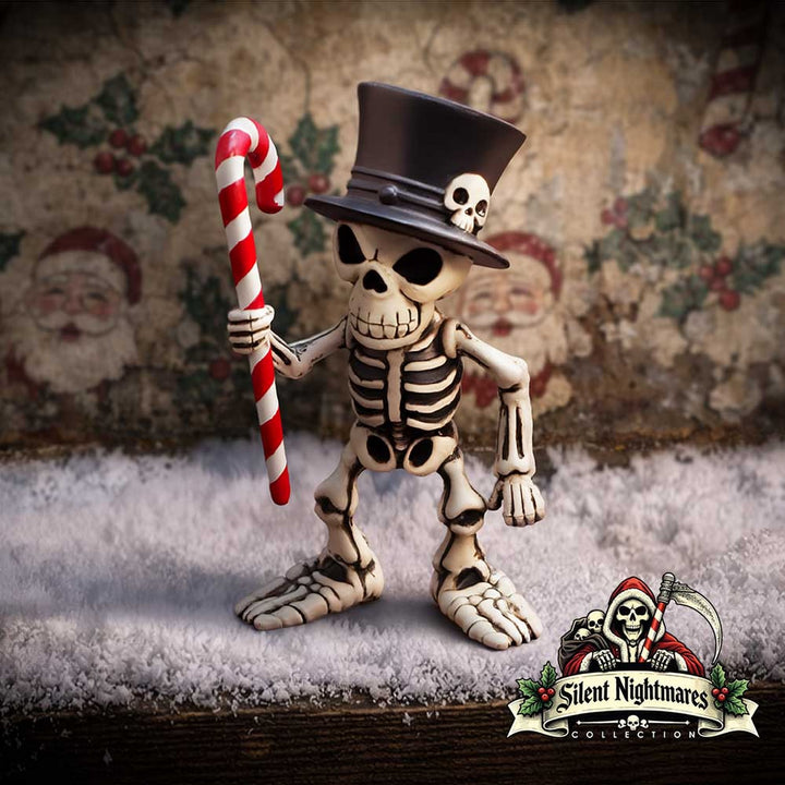 Candy Man Christmas Skeleton Figurine 10.5cm B7716B26