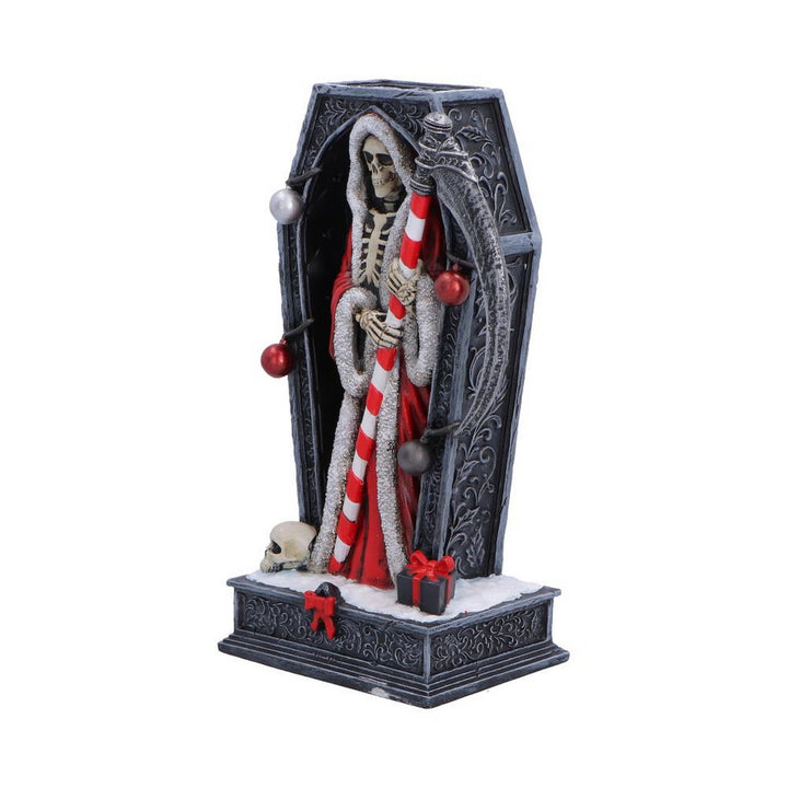Merry Cryptmas Christmas Reaper Coffin Figurine 17.5cm B7718B26