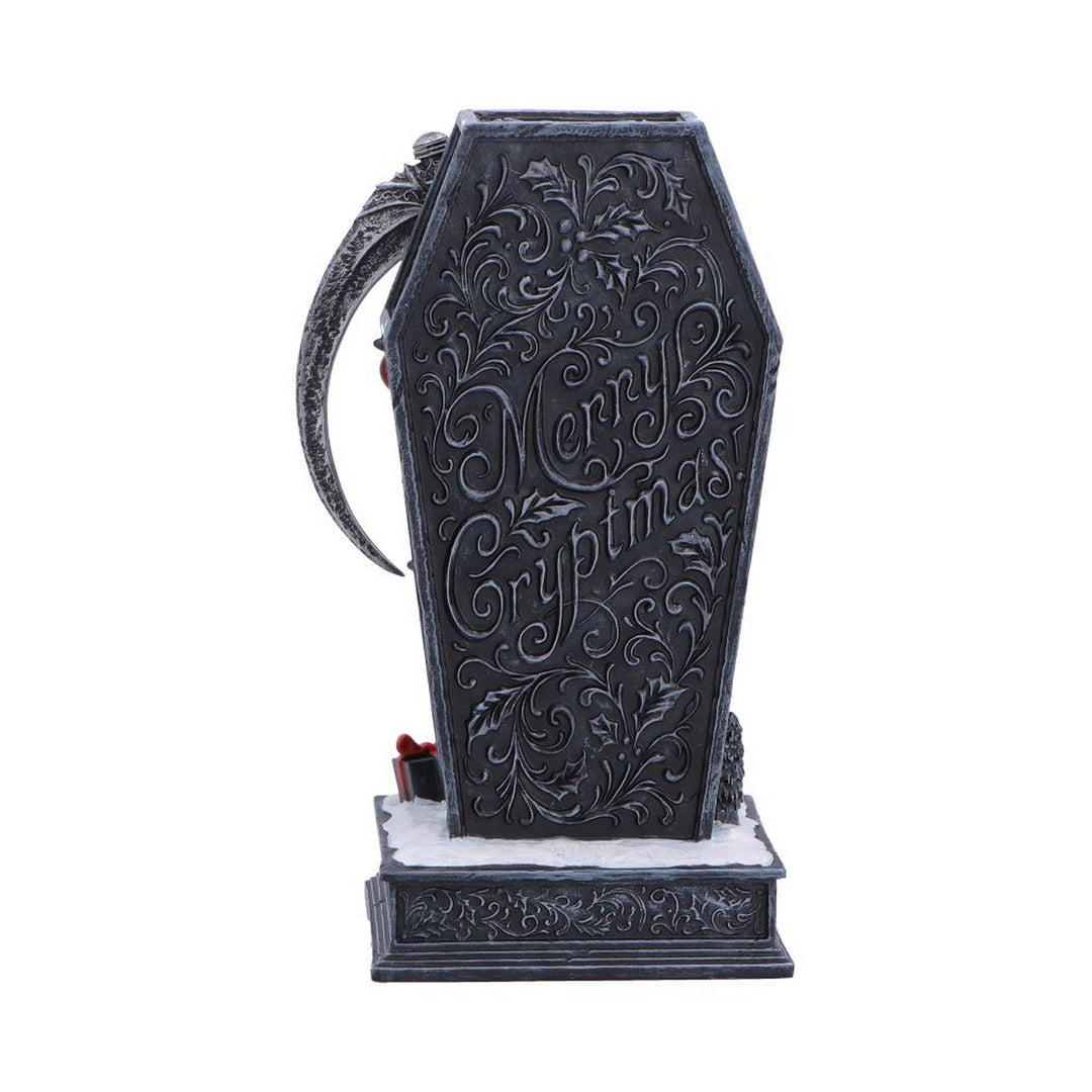 Merry Cryptmas Christmas Reaper Coffin Figurine 17.5cm B7718B26