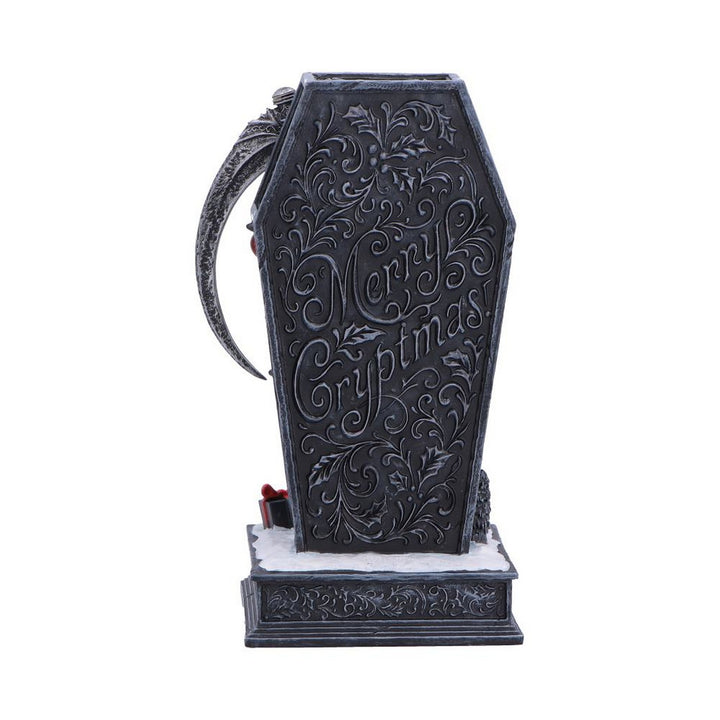 Merry Cryptmas Christmas Reaper Coffin Figurine 17.5cm B7718B26