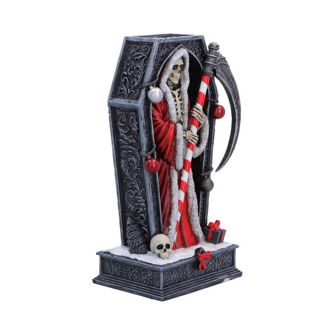 Merry Cryptmas Christmas Reaper Coffin Figurine 17.5cm B7718B26