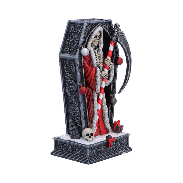 Merry Cryptmas Christmas Reaper Coffin Figurine 17.5cm B7718B26