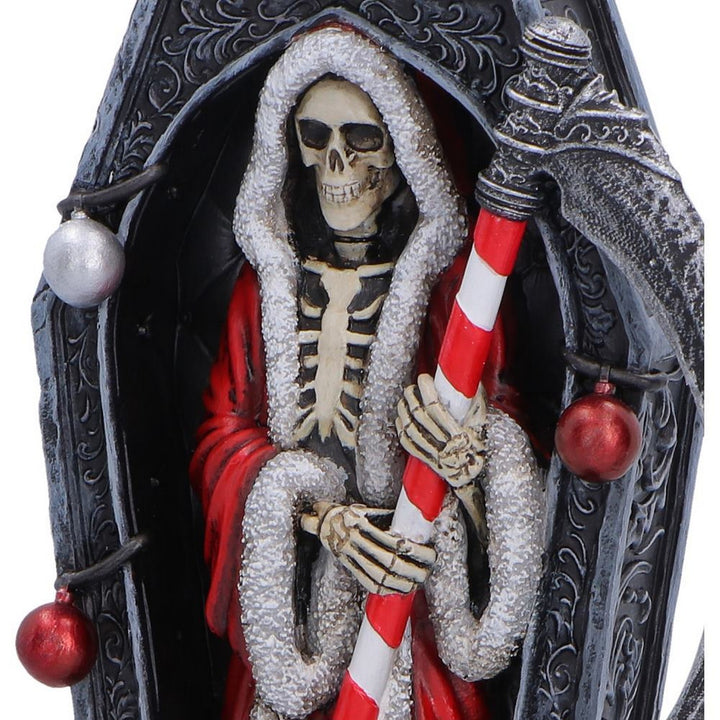 Merry Cryptmas Christmas Reaper Coffin Figurine 17.5cm B7718B26