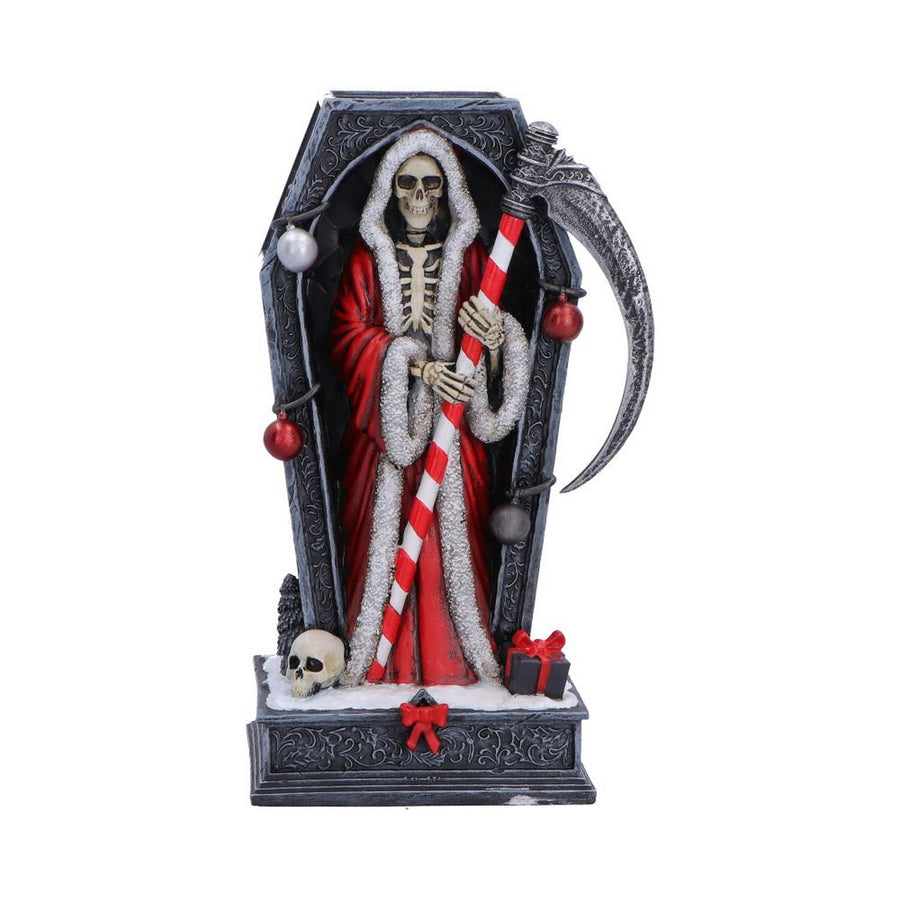 Merry Cryptmas Christmas Reaper Coffin Figurine 17.5cm B7718B26