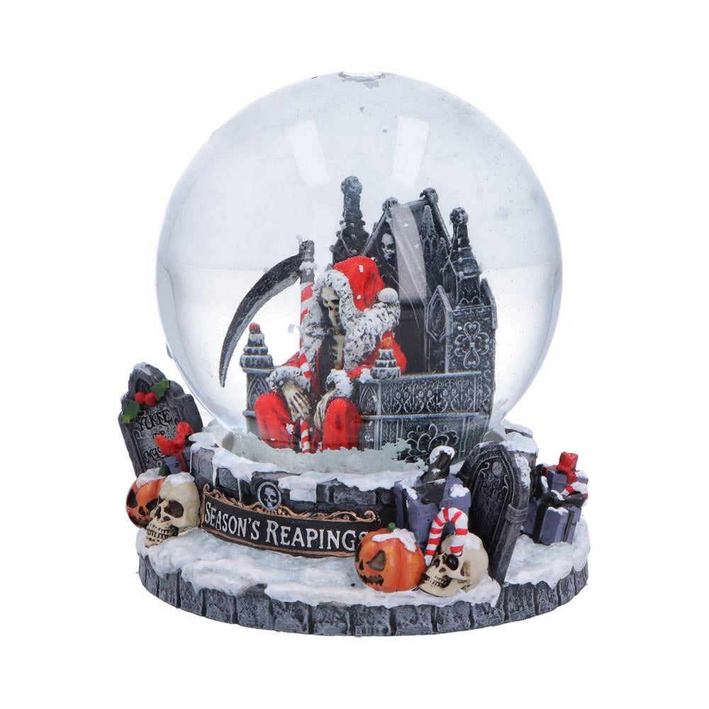Season's Reapings Christmas Reaper Snow Globe 12.5cm B7719B26