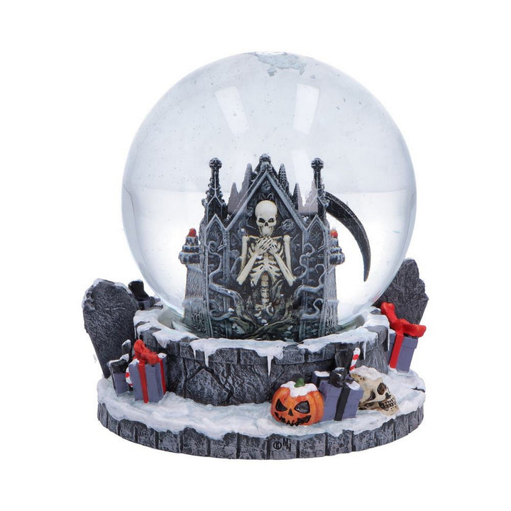 Season's Reapings Christmas Reaper Snow Globe 12.5cm B7719B26