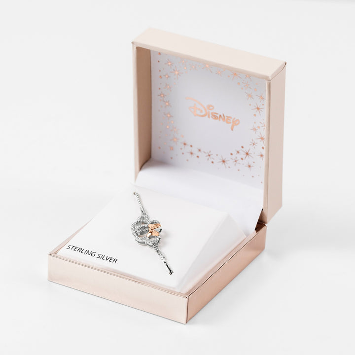 Silver Zirconia Minnie And Mickey Mouse Lariat Bracelet B902055TZWL.PH