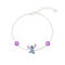 Disney Sterling Silver 925 6.5"+1" Enamel Stitch Bracelet B902414SL-65.PH