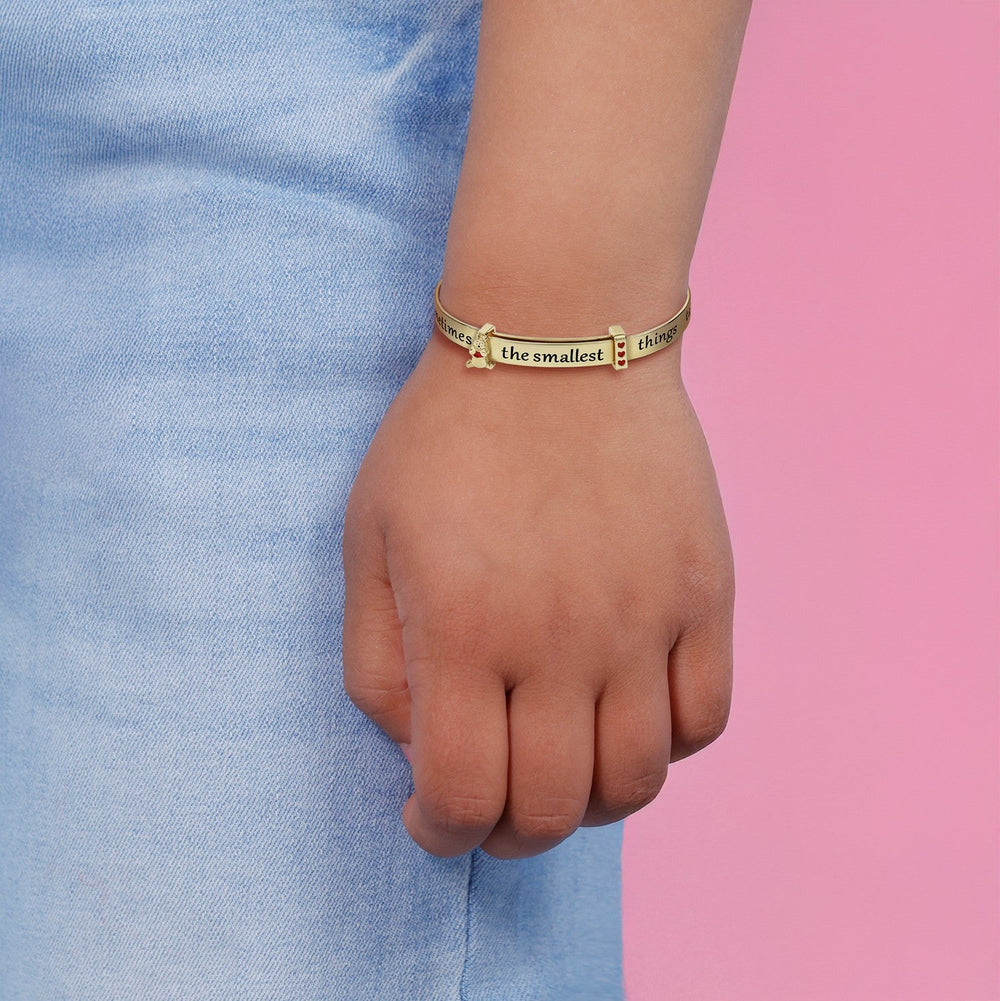 Disney Sterling Silver Gp Winnie The Pooh Bangle Yellow B902557YL PH