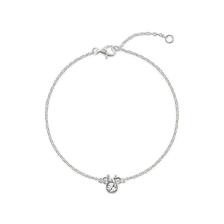 Disney Mickey & Minnie 925 6.75+1" Mouse April Birthstone Bracelet B902594SAPRL-67.PH