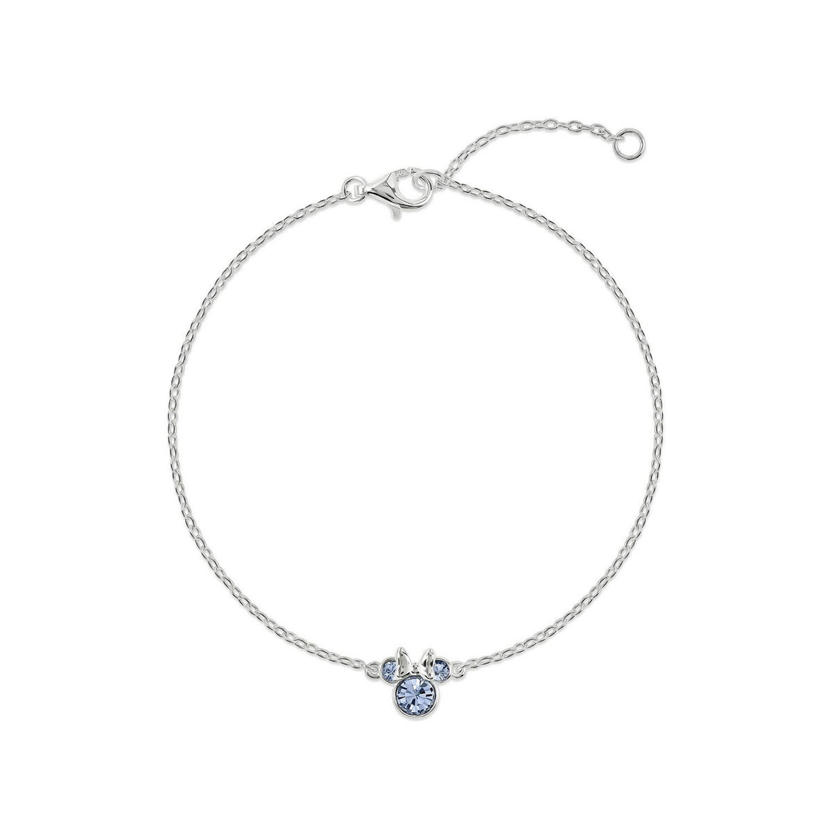 Disney Mickey & Minnie 925 6.75+1" Mouse December Birthstone Bracelet B902594SDECL-67.PH