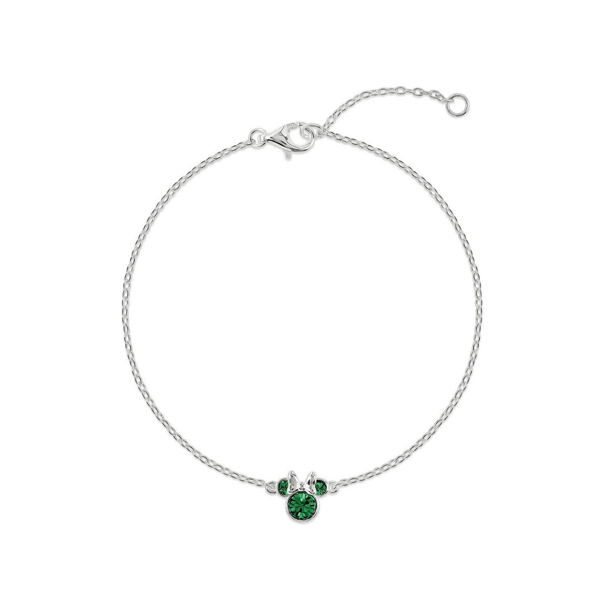 Disney Mickey & Minnie 925 6.75+1" Mouse May Birthstone Bracelet B902594SMAYL-67.PH