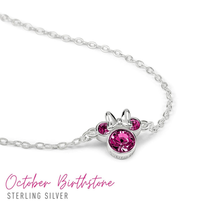 Disney Mickey & Minnie 925 6.75+1" Mouse October Birthstone Bracelet B902594SOCTL-67.PH