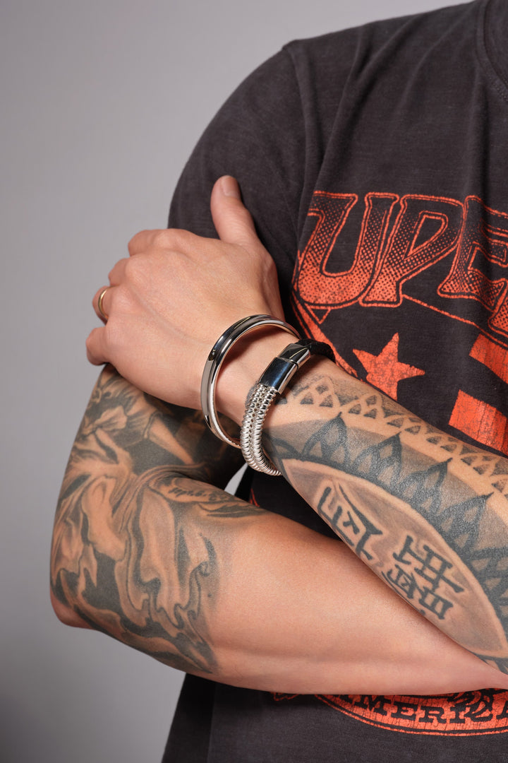 Men's Stainless Steel Open Cuff Bangle