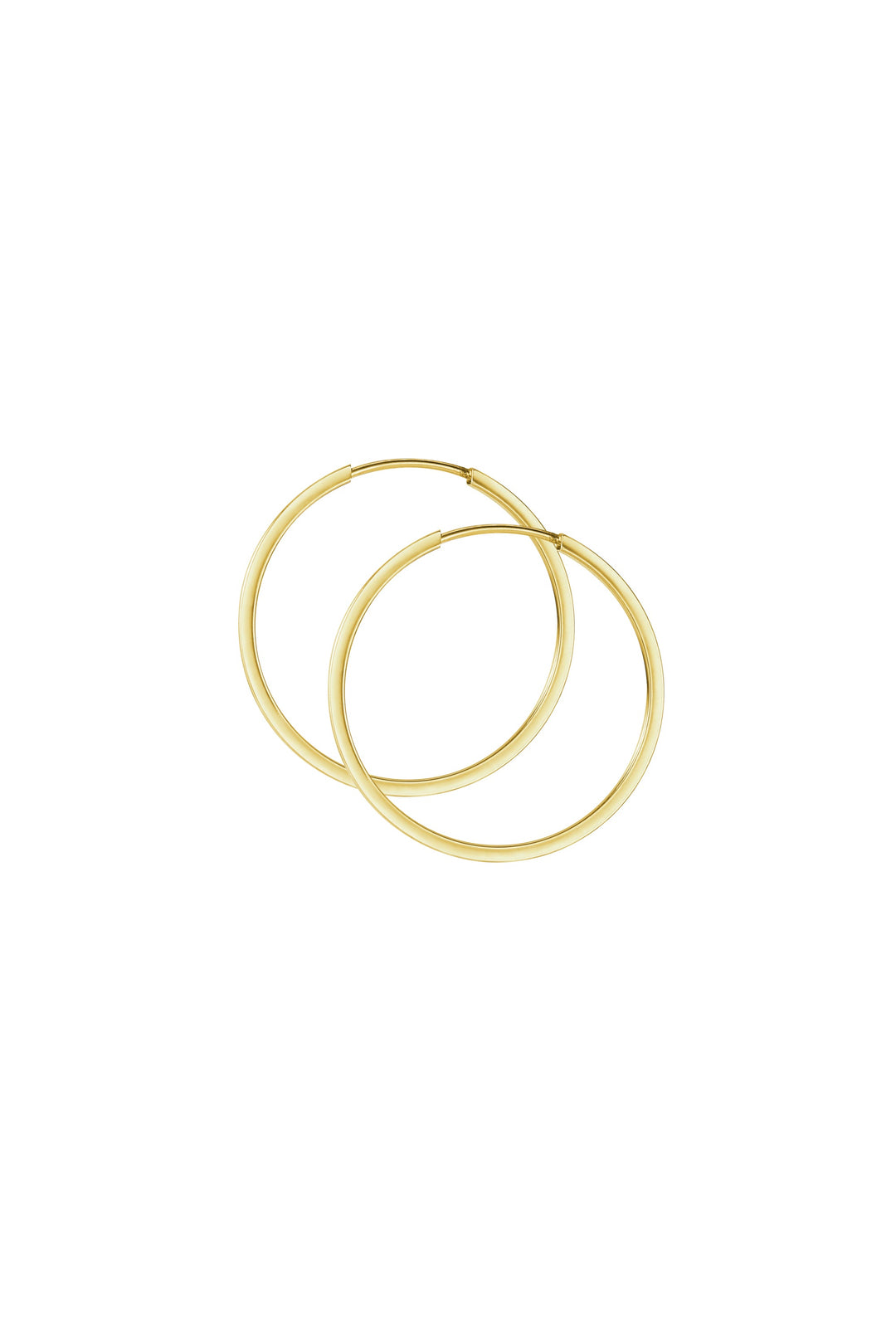 9ct Yellow Gold 20mm Square Sleeper Hoop Earrings-0