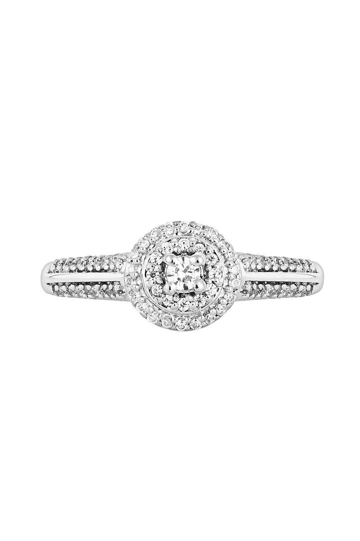 9ct White Gold 0.25ct Diamond Ring