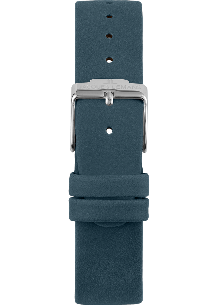 Eco Power Solar Mother of Pearl Light Blue Leather Strap Women's Watch