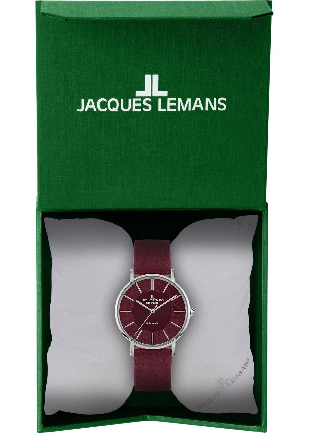 Eco Power Solar Burgundy Vegan Strap Unisex Watch