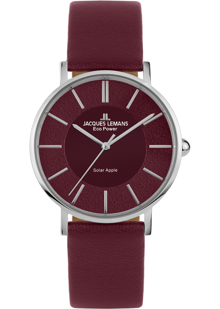 Eco Power Solar Burgundy Vegan Strap Unisex Watch