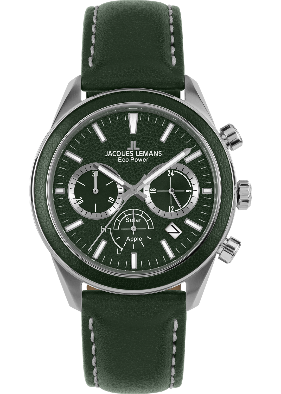 Eco Power Solar Chronograph Green Vegan Strap Men's Watch