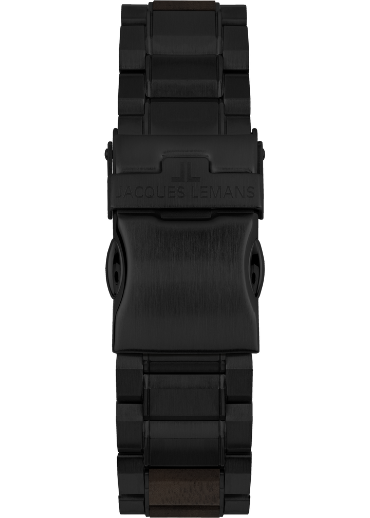 Eco Power Solar Wood Chronograph Black Men's Bracelet Watch