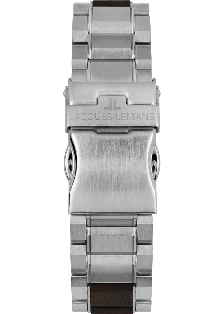 Eco Power Solar Wood Stainless Steel Men's Bracelet Watch