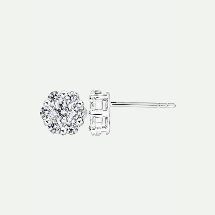 Ava | 9ct White Gold 1ct tw Lab Grown Diamond Earrings