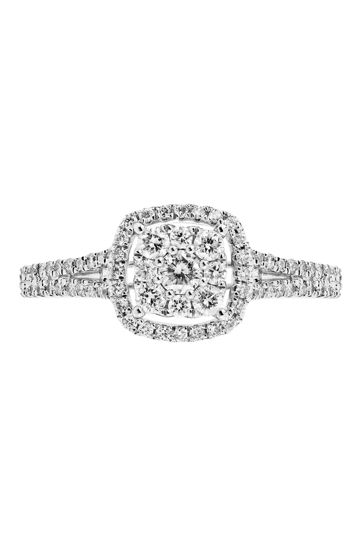 Gemma | 9ct White Gold 0.52ct tw Lab Grown Diamond Cluster Halo Ring-3