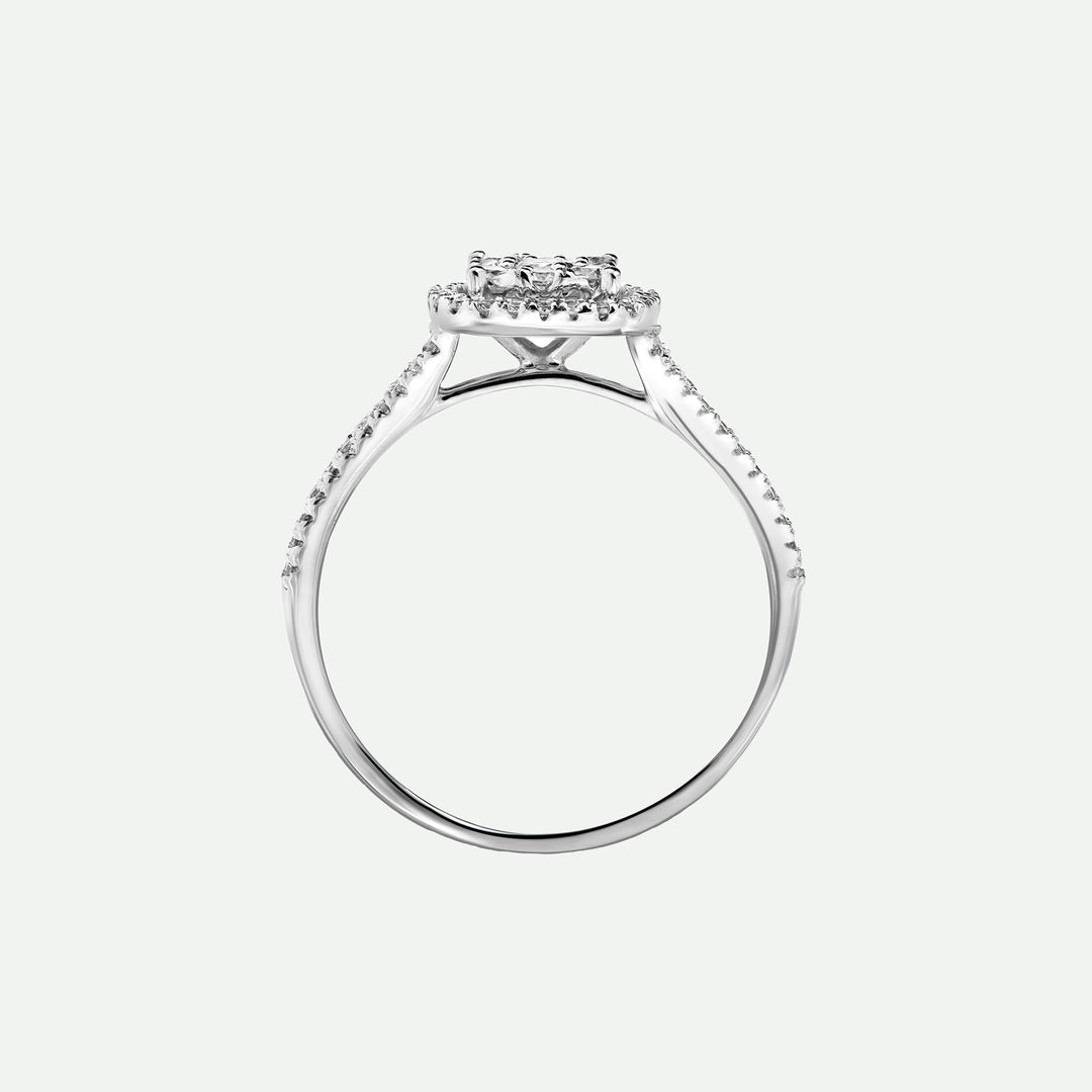 Gemma | 9ct White Gold 0.52ct tw Lab Grown Diamond Cluster Halo Ring