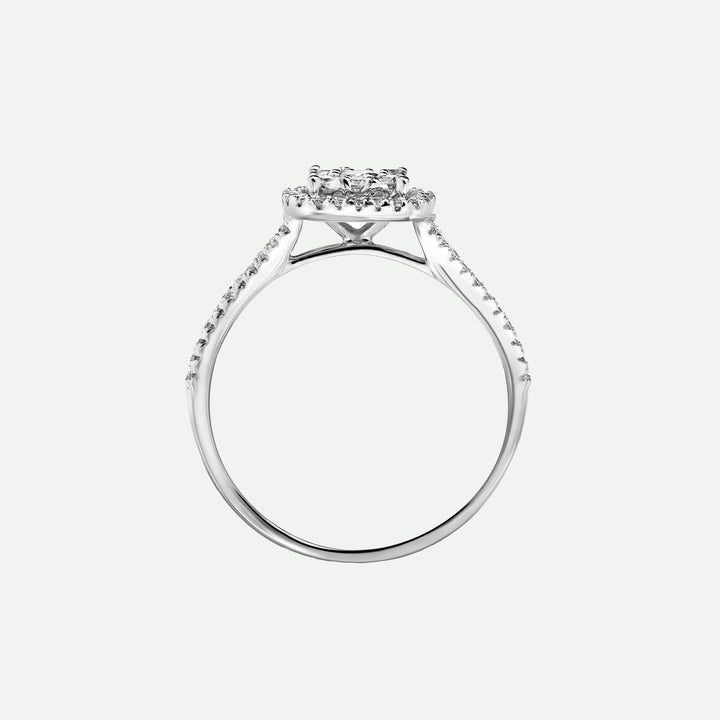 Gemma | 9ct White Gold 0.52ct tw Lab Grown Diamond Cluster Halo Ring