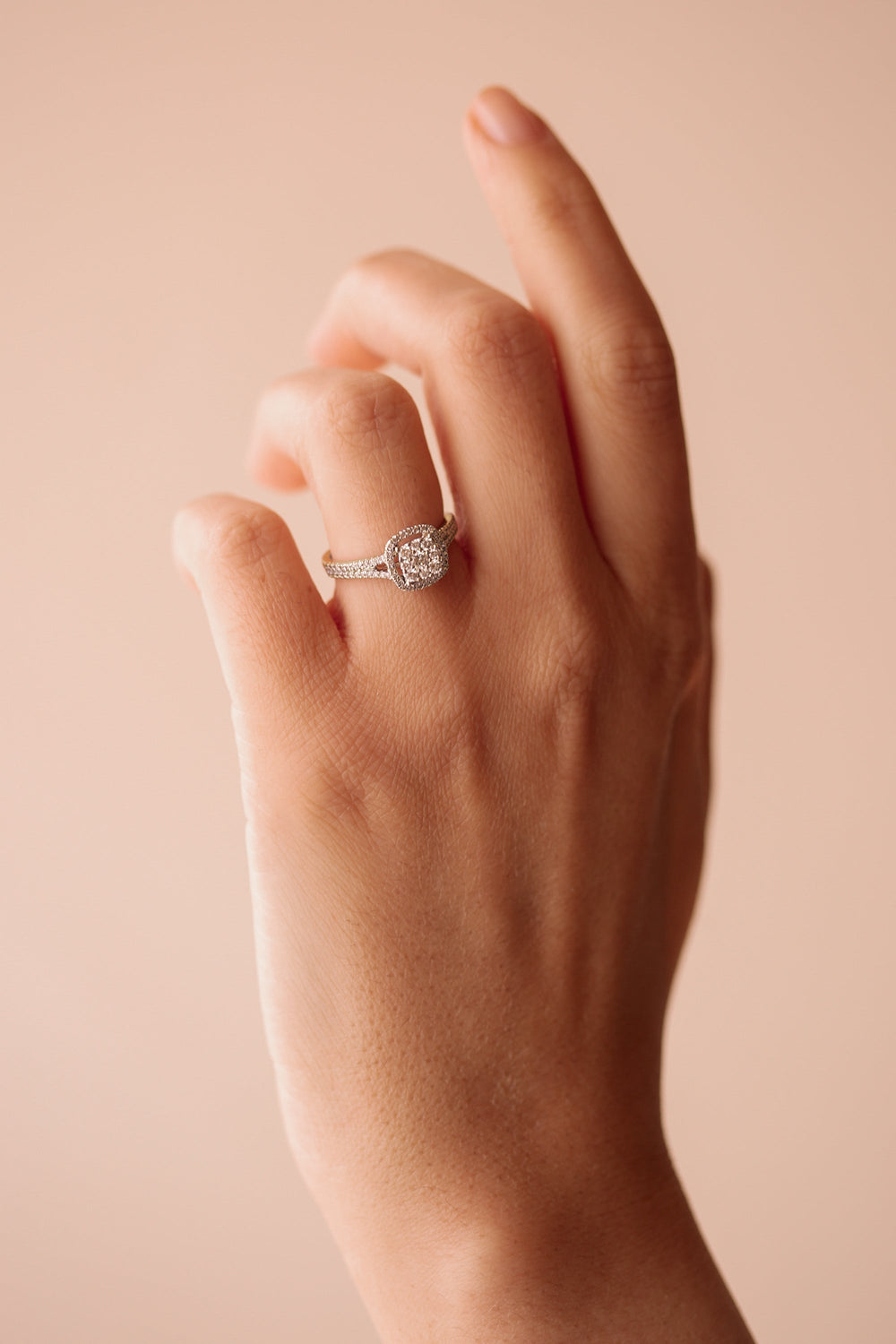 Gemma | 9ct Yellow Gold 0.52ct tw Lab Grown Diamond Cluster Halo Ring