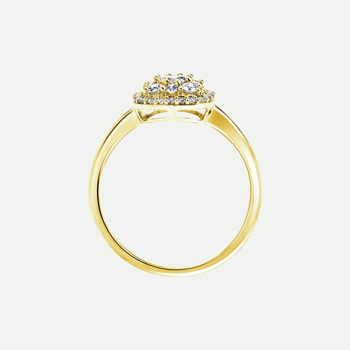Helen | 9ct Yellow Gold 0.50ct tw Lab Grown Diamond Cluster Engagement Ring