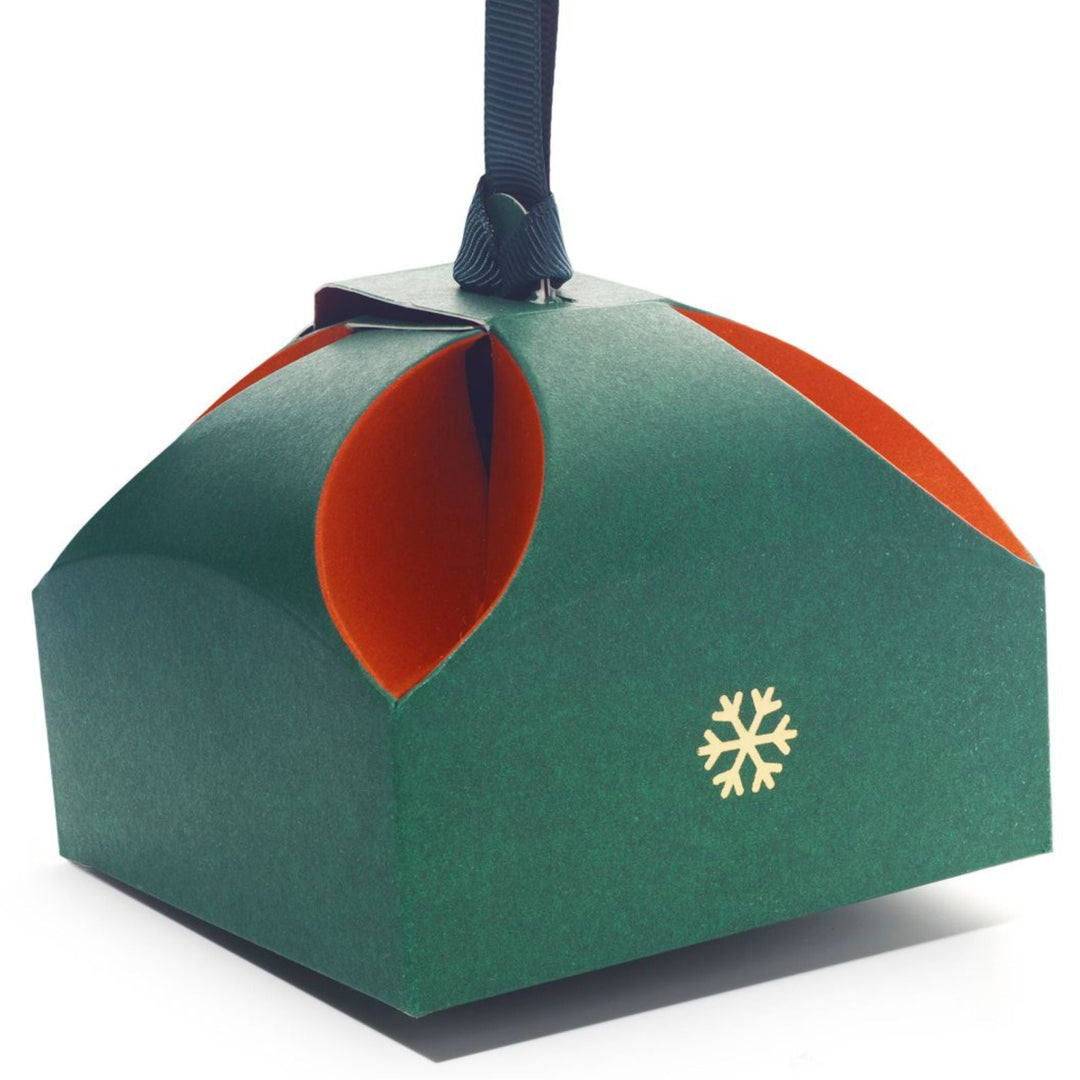 Christmas Bauble Gift | 18ct Gold Plated Sterling Silver Cubic Zirconia Baguette Studs