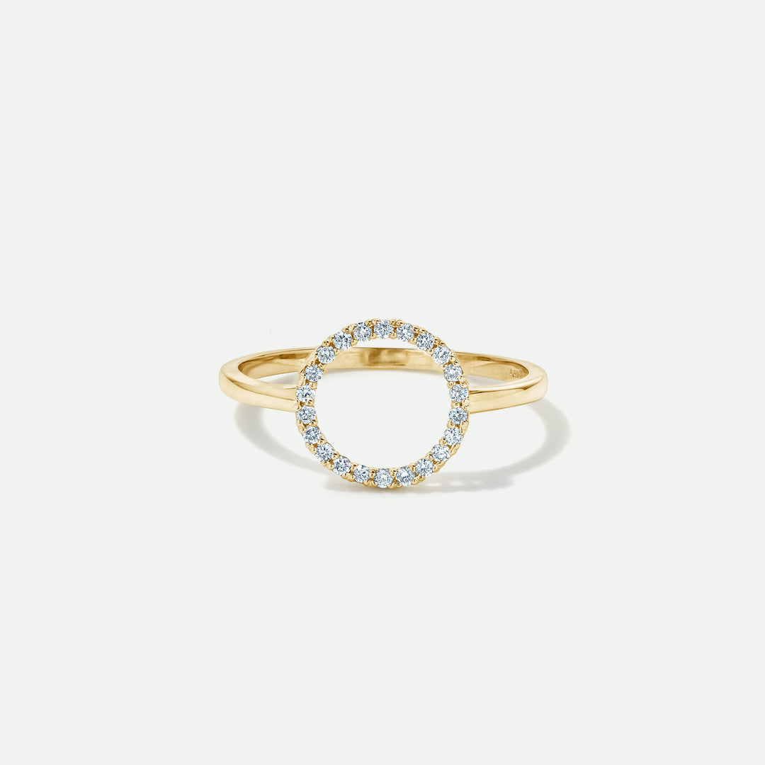 9ct Gold Lab Grown Diamond Round Ring